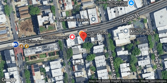 Aerial map of 2824 FULTON STREET, Brooklyn