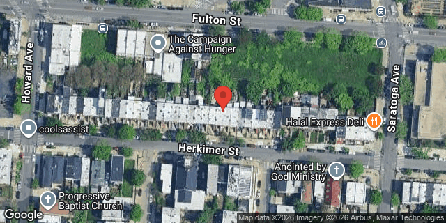 Aerial map of 1081 HERKIMER STREET, Brooklyn