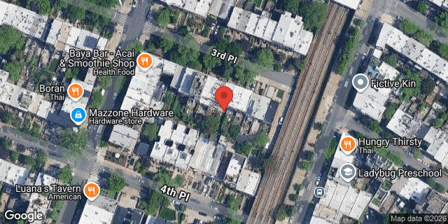 Aerial map of 122 3 PLACE, Brooklyn