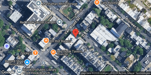 Aerial map of 311 VAN BRUNT STREET, Brooklyn