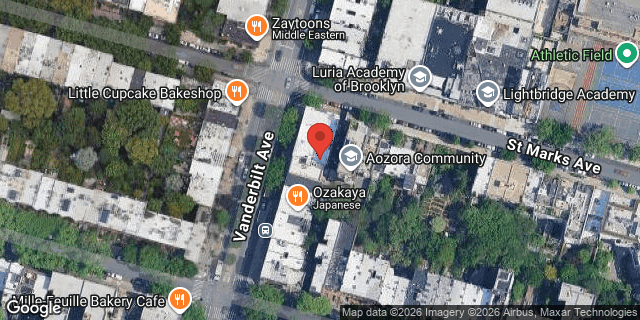 Aerial map of 629 VANDERBILT AVENUE, Brooklyn