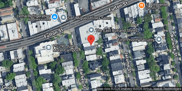 Aerial map of 197 BARBEY STREET, Brooklyn