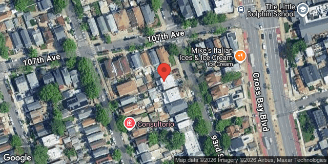 Aerial map of 107-10 93 STREET, Queens
