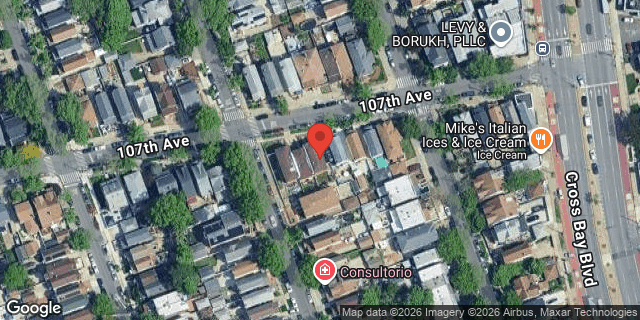 Aerial map of 92-08 107 AVENUE, Queens