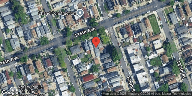 Aerial map of 125-14 115 AVENUE, Queens