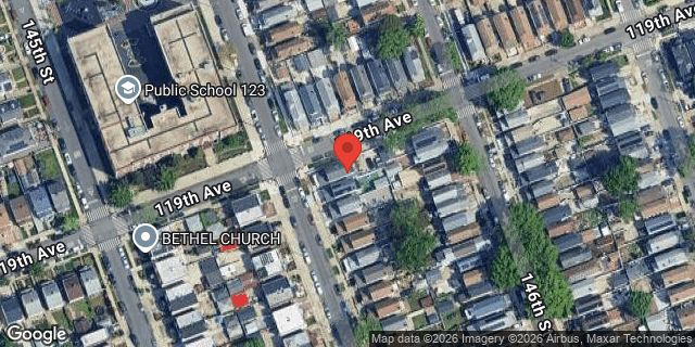 Aerial map of 119-01 INWOOD STREET, Queens