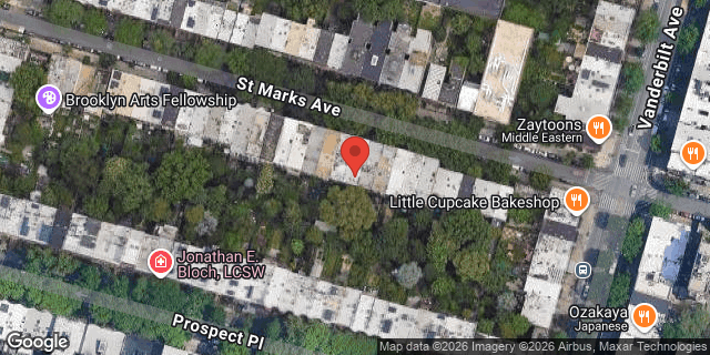 Aerial map of 198 ST MARKS AVENUE, Brooklyn