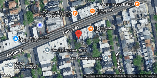 Aerial map of 2888 FULTON STREET, Brooklyn