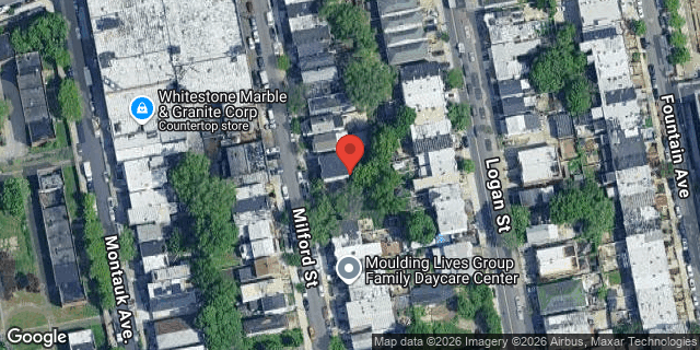 Aerial map of 41 MILFORD STREET, Brooklyn