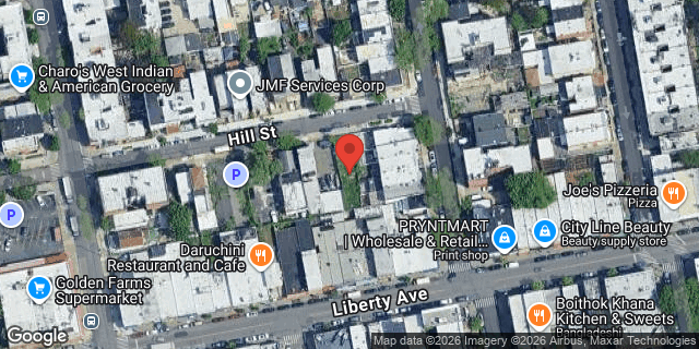 Aerial map of 104 HILL STREET, Brooklyn