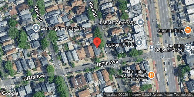 Aerial map of 105-50 93 STREET, Queens