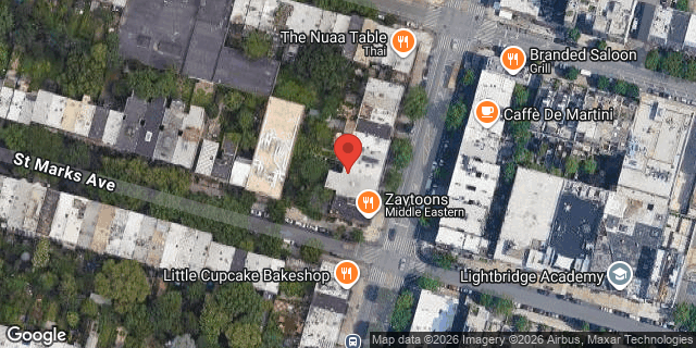 Aerial map of 590 VANDERBILT AVENUE, Brooklyn