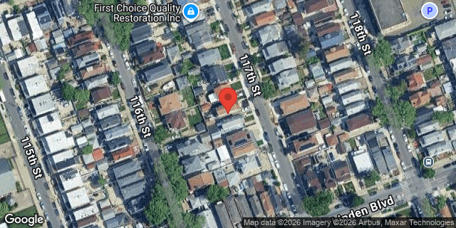 Aerial map of 111-36 117 STREET, Queens