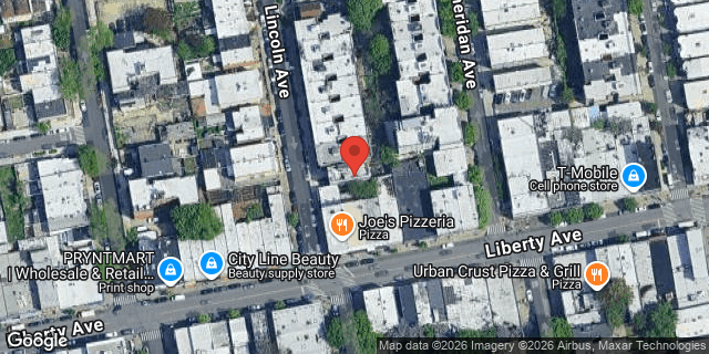 Aerial map of 457 LINCOLN AVENUE, Brooklyn