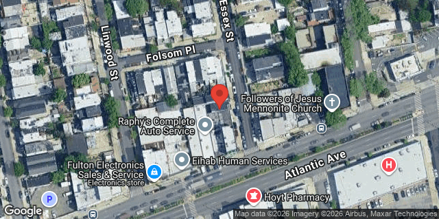 Aerial map of 222 ESSEX STREET, Brooklyn