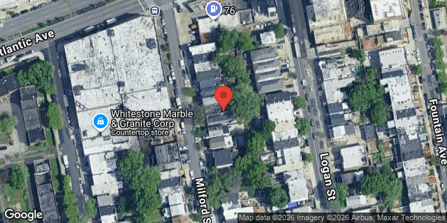 Aerial map of 27 MILFORD STREET, Brooklyn