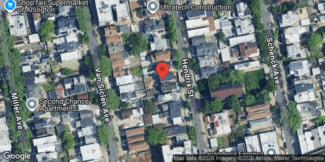 Aerial map of 134 HENDRIX STREET, Brooklyn