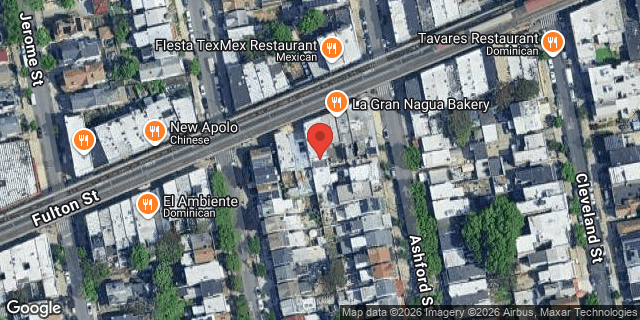 Aerial map of 2924 FULTON STREET, Brooklyn