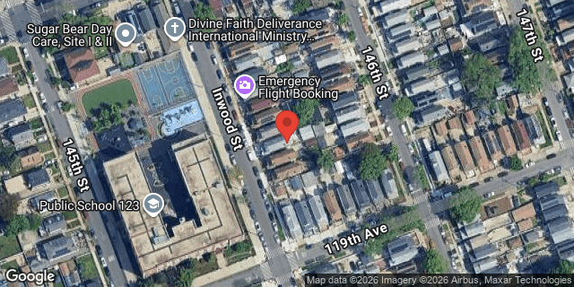 Aerial map of 117-31 INWOOD STREET, Queens