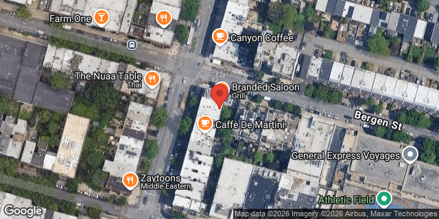 Aerial map of 605 VANDERBILT AVENUE, Brooklyn