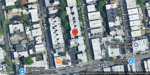Aerial map of 140 SHERIDAN AVENUE, Brooklyn
