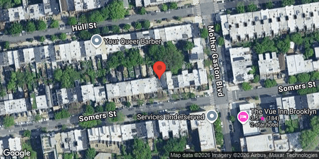 Aerial map of 99 SOMERS STREET, Brooklyn