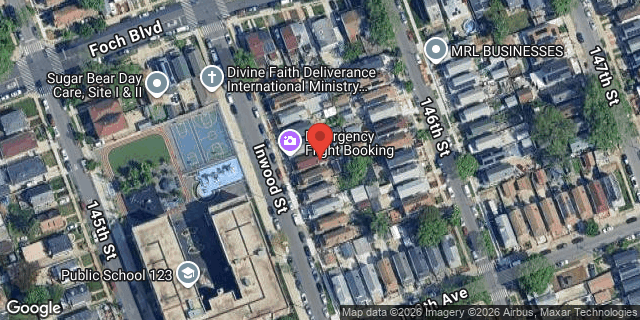 Aerial map of 117-23 INWOOD STREET, Queens