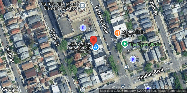 Aerial map of 111-42 LEFFERTS BOULEVARD, Queens