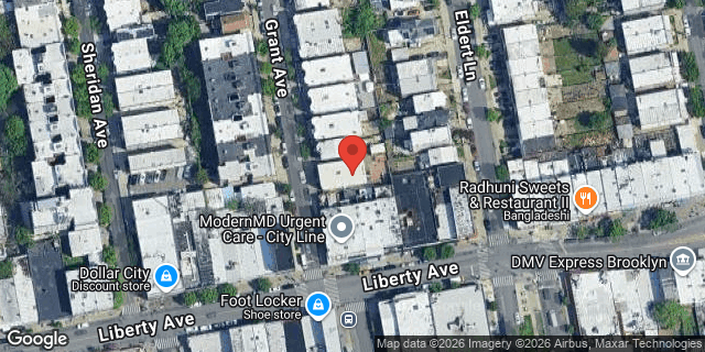 Aerial map of 471 GRANT AVENUE, Brooklyn