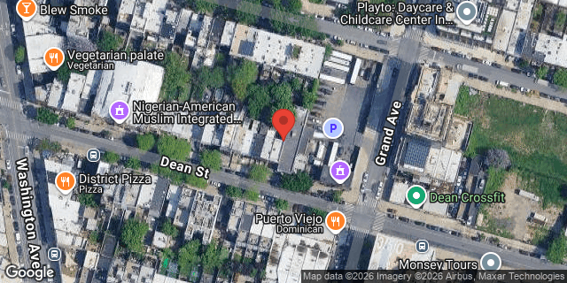 Aerial map of 829 DEAN STREET, Brooklyn