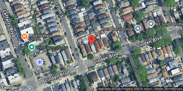 Aerial map of 120-07 LINDEN BOULEVARD, Queens