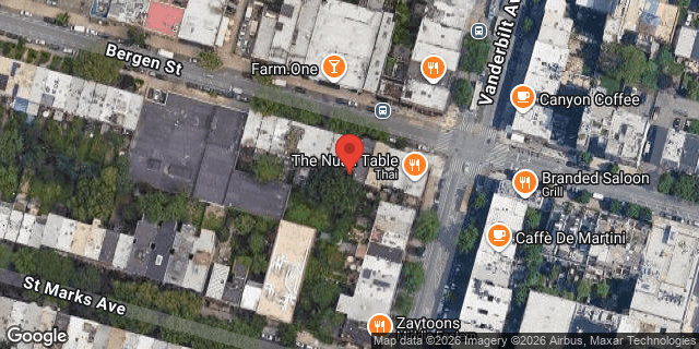 Aerial map of 628 BERGEN STREET, Brooklyn