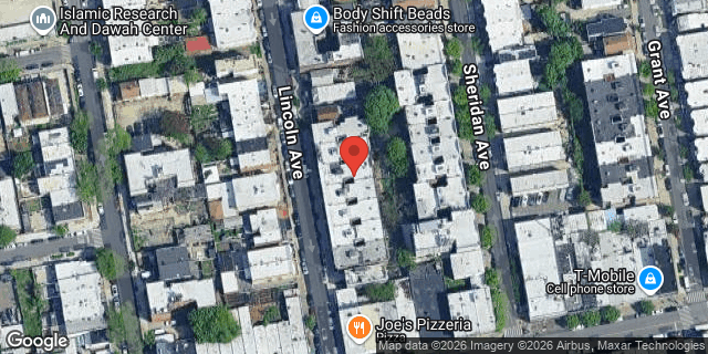Aerial map of 439 LINCOLN AVENUE, Brooklyn
