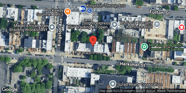 Aerial map of 381 HERKIMER STREET, Brooklyn