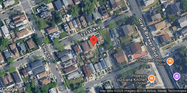 Aerial map of 161-22 121 AVENUE, Queens