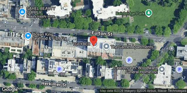 Aerial map of 1614 FULTON STREET, Brooklyn