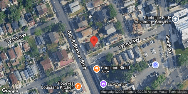 Aerial map of 121-15 GUY R BREWER BOULEVARD, Queens