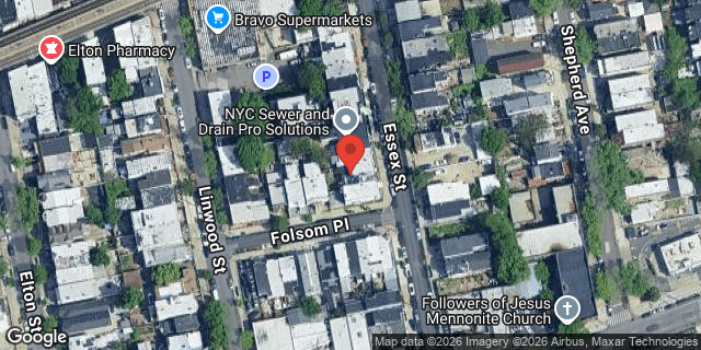 Aerial map of 198 ESSEX STREET, Brooklyn
