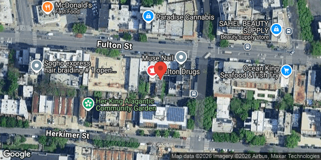 Aerial map of 1550 FULTON STREET, Brooklyn