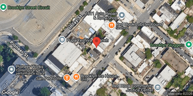 Aerial map of 296 VAN BRUNT STREET, Brooklyn