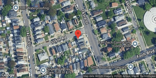 Aerial map of 116-42 143 STREET, Queens
