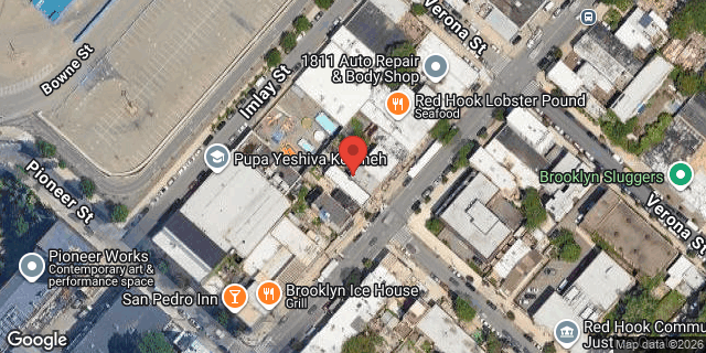 Aerial map of 294 VAN BRUNT STREET, Brooklyn