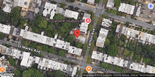 Aerial map of 578 CARLTON AVENUE, Brooklyn