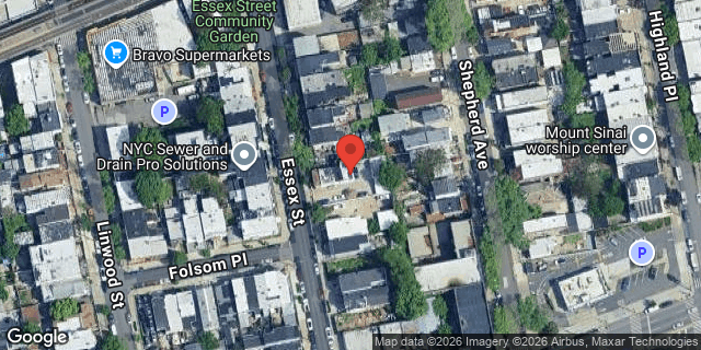 Aerial map of 193 ESSEX STREET, Brooklyn