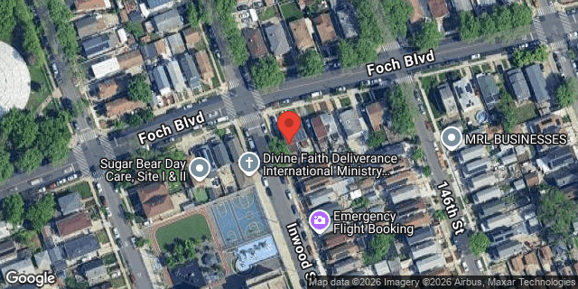 Aerial map of 145-30 FOCH BOULEVARD, Queens
