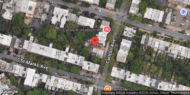 Aerial map of 576 CARLTON AVENUE, Brooklyn