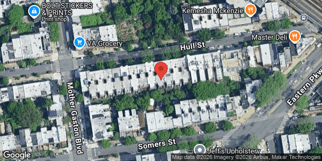 Aerial map of 202 HULL STREET, Brooklyn