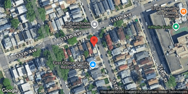 Aerial map of 116-20 111 AVENUE, Queens