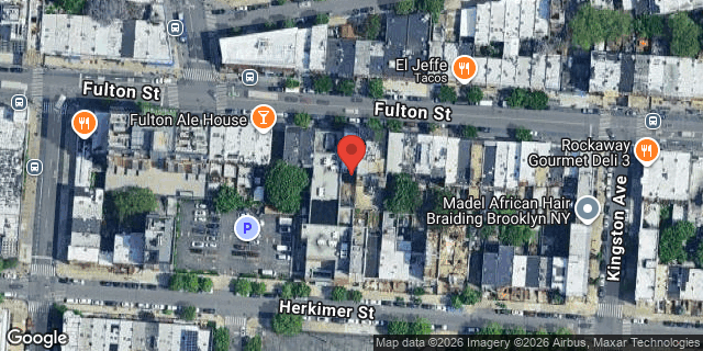 Aerial map of 1458 FULTON STREET, Brooklyn