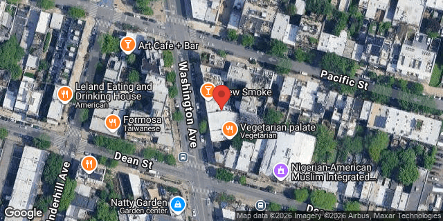 Aerial map of 595 WASHINGTON AVENUE, Brooklyn